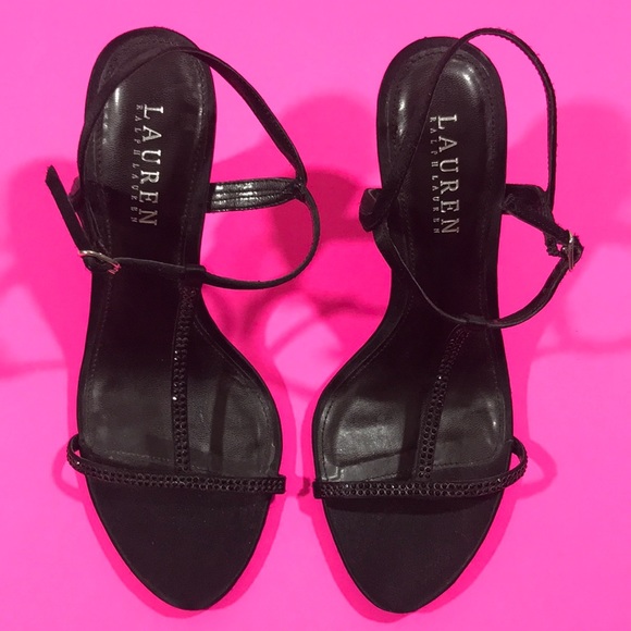 LAUREN RALPH LAUREN Open Toe Strap Heels - Picture 2 of 8